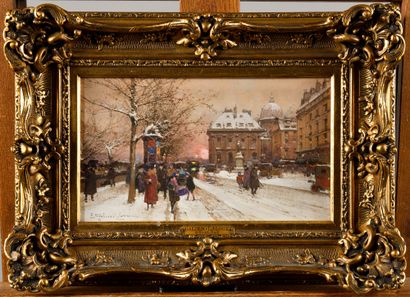 Eugène GALIEN LALOUE (1854-1941)
L’Institut
Gouache
Signé...