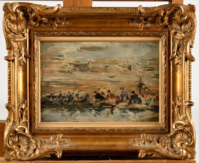 Eugène BOUDIN (FRANCE/ 1824-1898)
Laveuses...