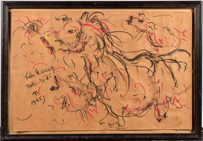 Kusama AFFANDI (INDONÉSIE/ 1907-1990)
Chevaux...