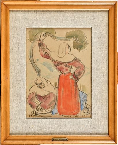 Émile BERNARD (FRANCE/ 1868-1941)
Lavandières...