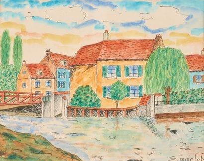 Elisée MACLET (1881-1962)

Vue de village

Aquarelle...