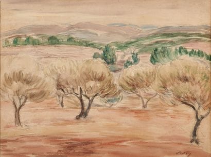 Léon DETROY (1857-1955)

Les oliviers

Aquarelle

Signé...