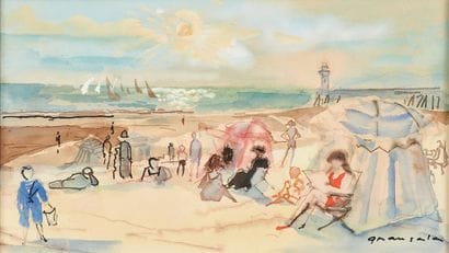 Emilio GRAU SALA (1911-1975)

La plage

Aquarelle

Signé...