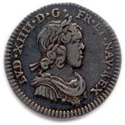 LOUIS XIV 1643 – 1715 

1/48e écu d’argent...