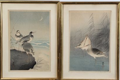 OHARA KOSON (1877-1945), deux estampes oban...