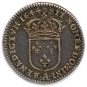LOUIS XIV 1643 – 1715 

1/48e écu d’argent...