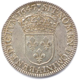 LOUIS XIV 1643 – 1715

Quart d’écu d’argent...