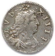 LOUIS XIV 1643 – 1715 

Deux sols d’argent...