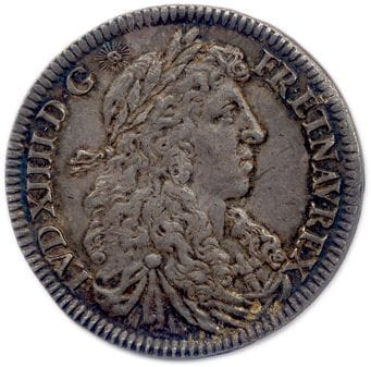 LOUIS XIV 1643 – 1715

Quart d’écu d’argent...
