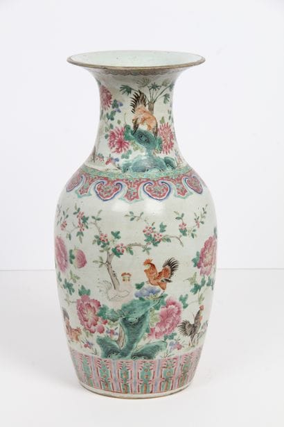CHINE, FIN XIXe SIÈCLE. 

Vase balustre en...