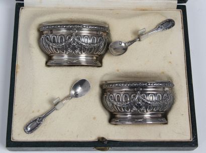 CHRISTOFLE

Paire de salerons et leur pelle...