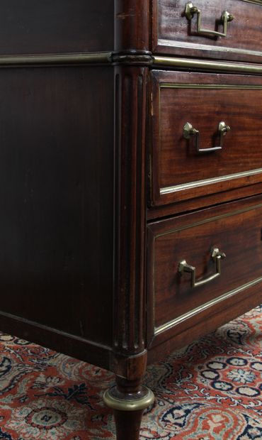 COMMODE DE STYLE LOUIS XVI

en acajou, placage...