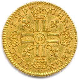 LOUIS XIV 1643 - 1715 

Demi-louis d’or mèche...