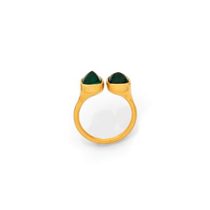 BAGUE TOI MOI
retenant deux émeraudes en...