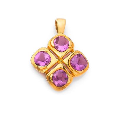 PENDENTIF 
de forme quadrilobée retenant...