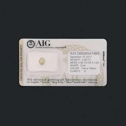 DIAMANTS SOUS SCELLÉ
ovale de 0.98 carat.
Certificat...