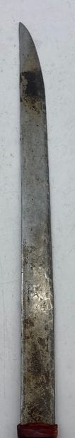 AFRICAN MACHINE in leather scabbard, leather-covered...