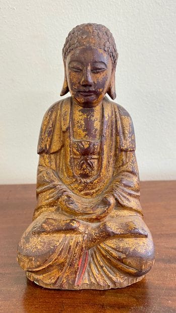 THAILAND

Partially gilded wooden Buddha

19th...