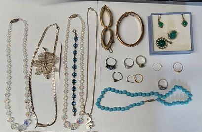 ENSEMBLE DE BIJOUX FANTAISIES comprenant...