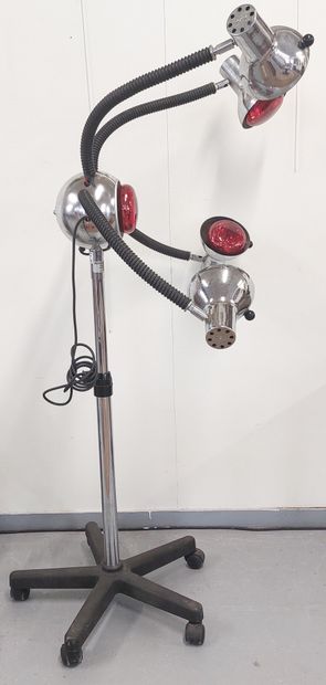 Four-arm infrared HEATING LAMP, chromed metal,...