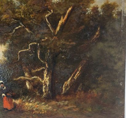 BARBIZON SCHOOL 

Fagotière

Oil on panel

23...