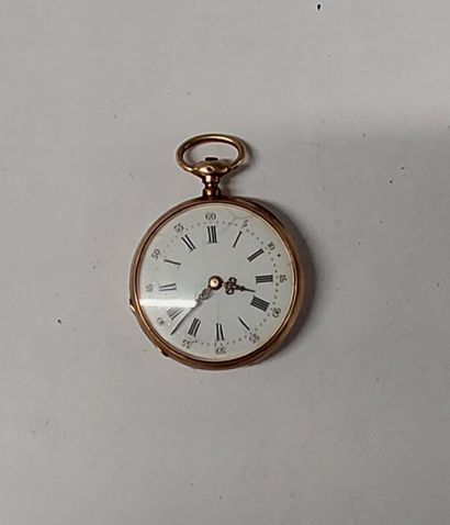 MONTRE DE POCHE 

fond blanc, chiffre batons....