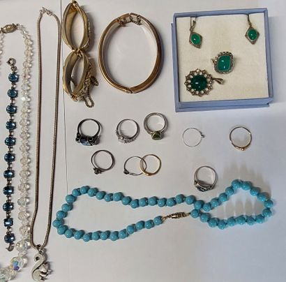 ENSEMBLE DE BIJOUX FANTAISIES comprenant...