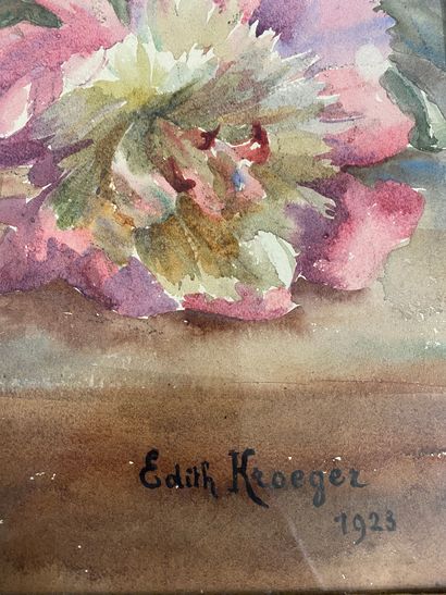 Edith KROEGER

Still life with flowers and...