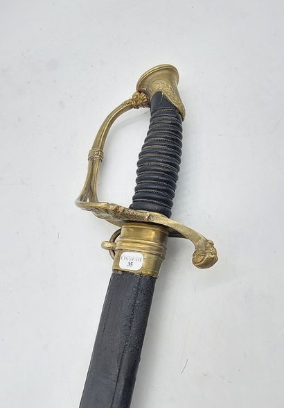 INFANTRY OFFICER'S SABRE, gilded and chased...