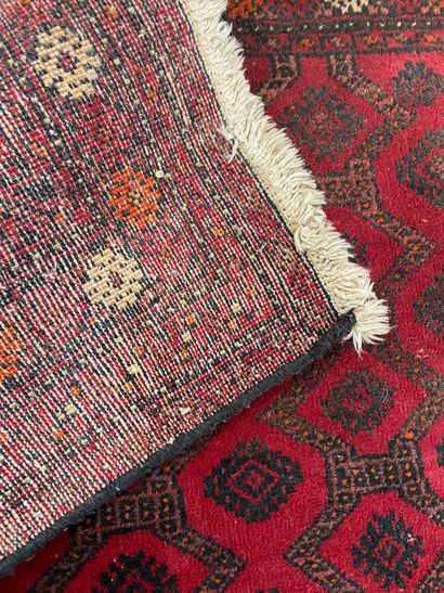 THREE handmade wool RUGS, including one Bellouch...