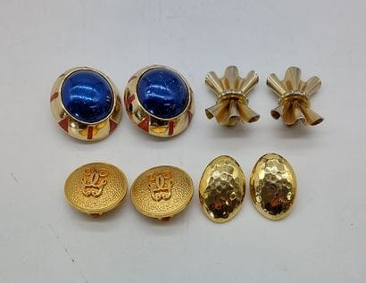 GUERLAIN and LANVIN

Two pairs of gold-plated...