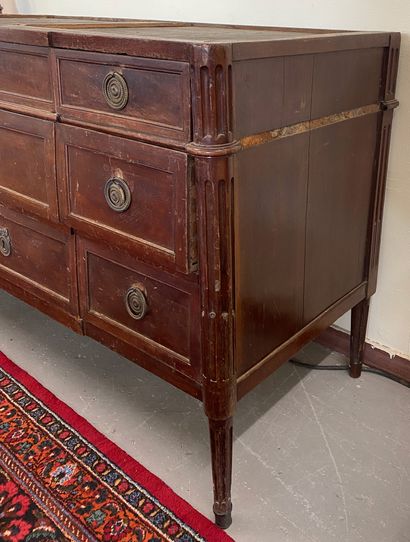 mahogany WOODEN CABINET opening with five...