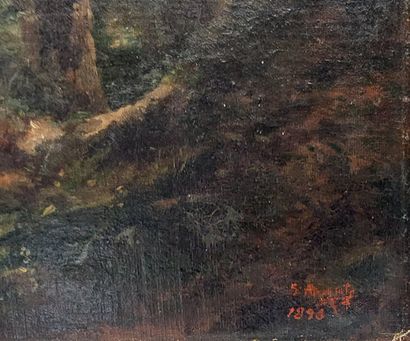 19th century FRENCH SCHOOL

Undergrowth

Oil...