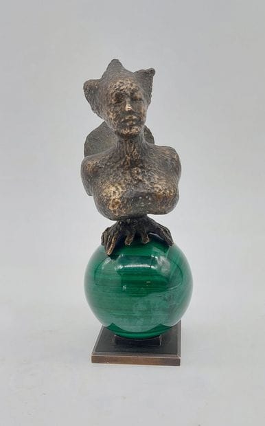 STATUTE in bronze and malachite

H: 14.5...