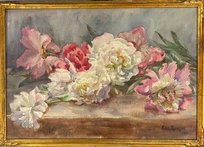 Edith KROEGER

Still life with flowers and...