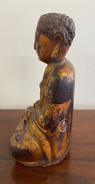 THAILAND

Partially gilded wooden Buddha

19th...