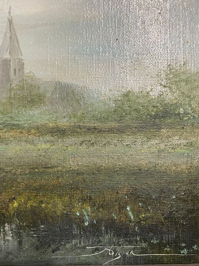 Late 19th century school 

Landscape with...