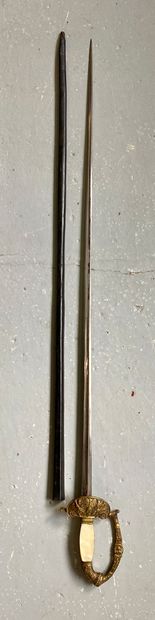 Officer's EPEE, bronze and mother-of-pearl...