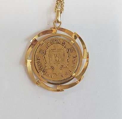 PIECE DE 20 FRANCS OR 1867 Napoléon III pendant...