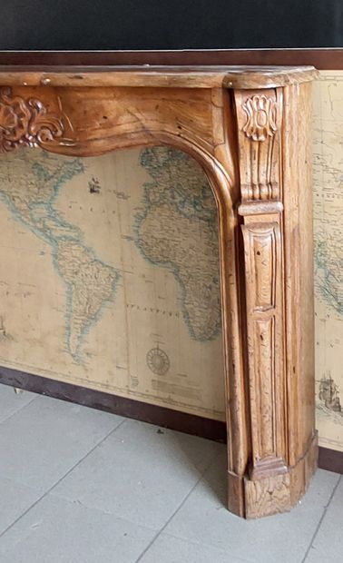 CHEMINEE MANTLE in molded and carved natural...