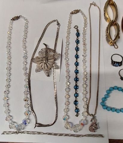 ENSEMBLE DE BIJOUX FANTAISIES comprenant...