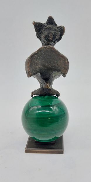 STATUTE in bronze and malachite

H: 14.5...