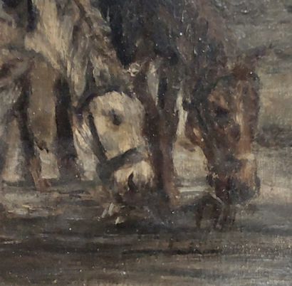 Marcel JACQUE

Horses at the trough

Oil...