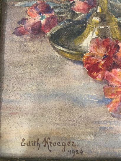 Edith KROEGER

Still life with flowers and...