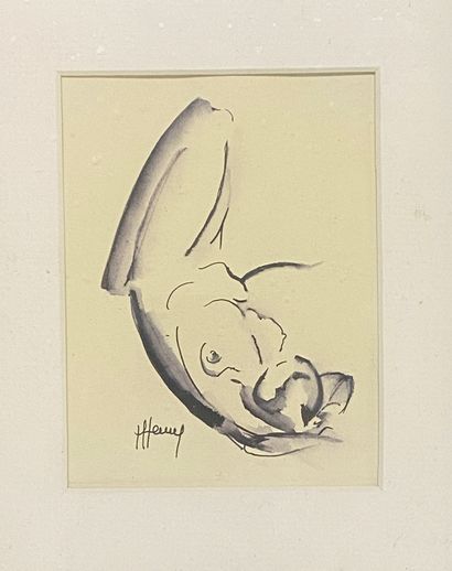 LOT including 6 works under glass (watercolor,...