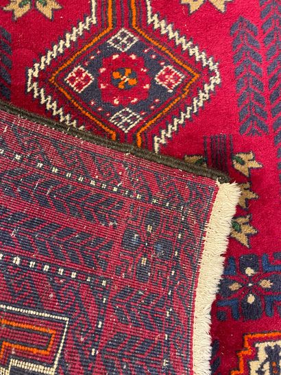 THREE handmade wool RUGS, including one Bellouch...