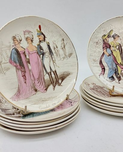CREIL AND MONTEREAU

Twelve plates with printed...