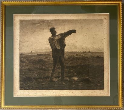 After Jean François Millet 

End of day 

Engraving...