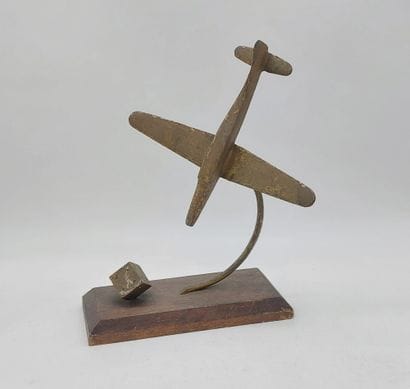 AIRCRAFT

Metal sculpture, wooden base

H...