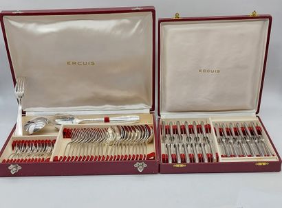 ERCUIS

Ménagère en métal argenté comprenant...